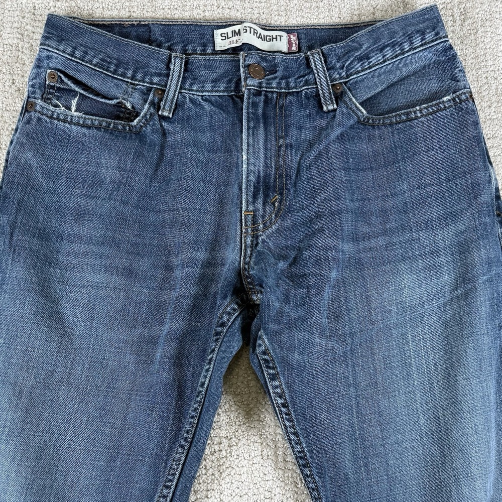 Y2K Levi's 514 Men's 32x32 (Actual 31x32) Slim Fit Straight Leg Denim Blue Jeans